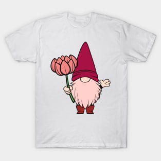 Gnome Holding a Flower T-Shirt